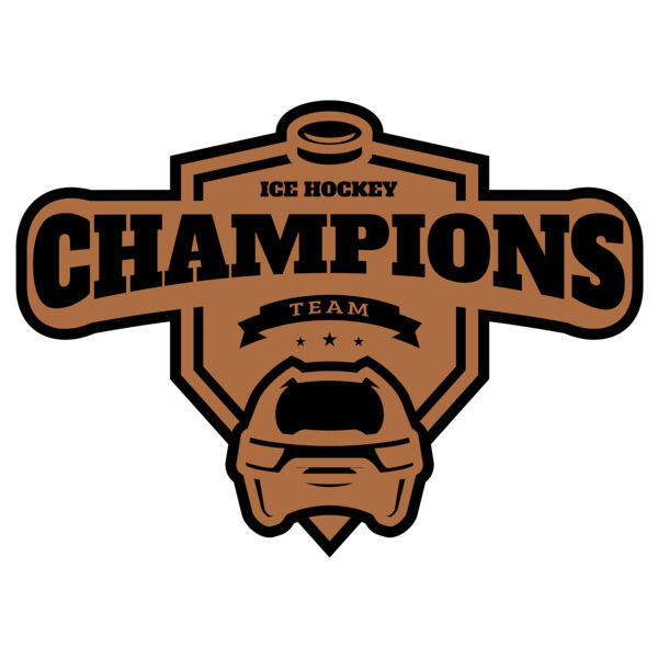 Champions Team Ice Hockey logo template Miniaturansicht